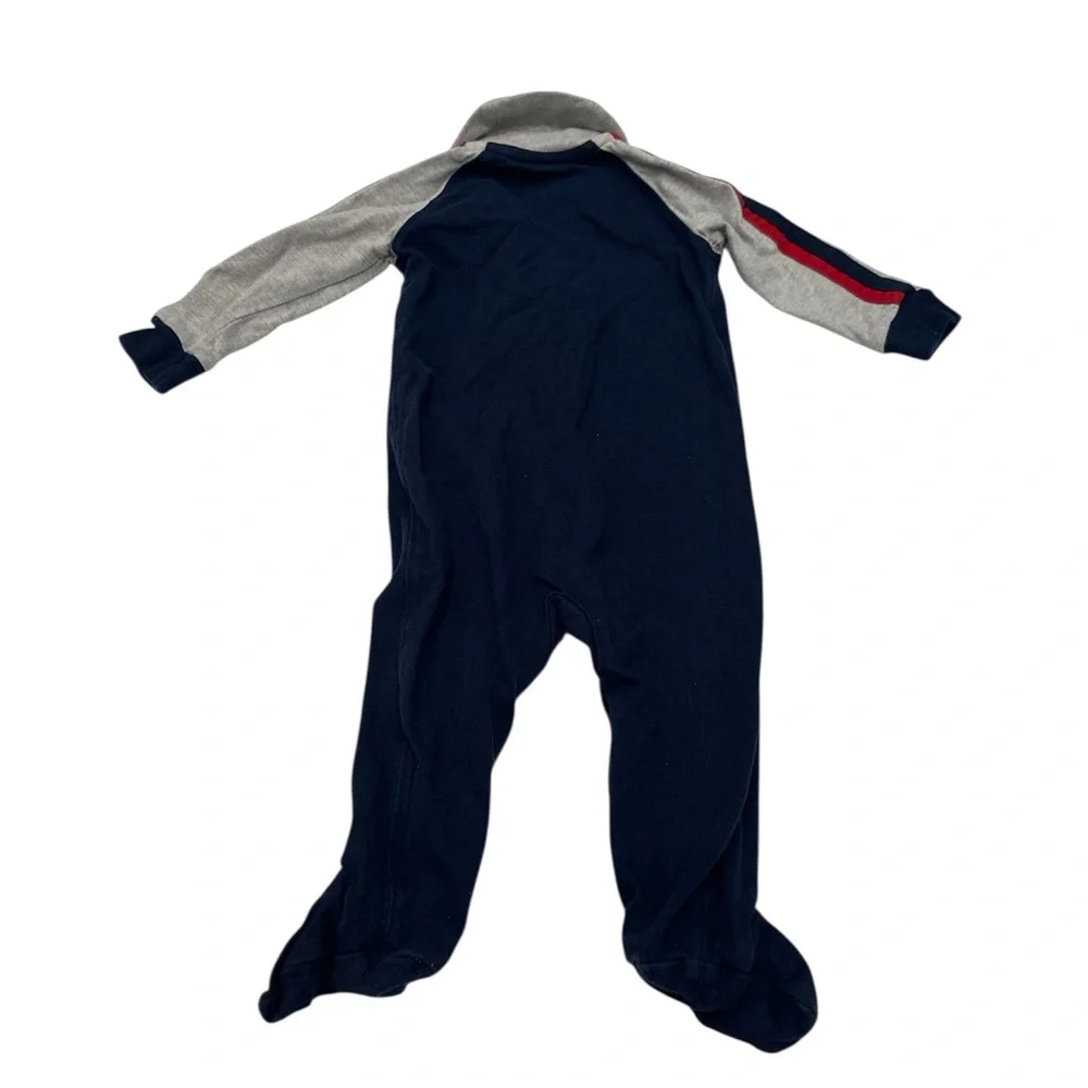 Ralph Lauren Baby One Piece Long Sleeve Blue Grey‎ Embroider Logo 6 Month